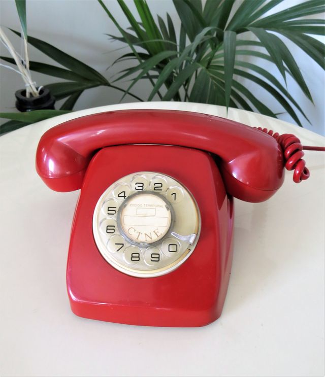 Teléfono rojo Góndola Citesa vintage (Heraldo)