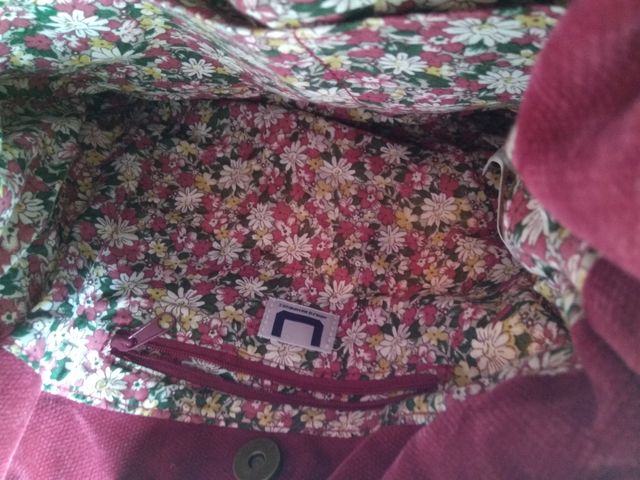 Bolso pana granate nuevo