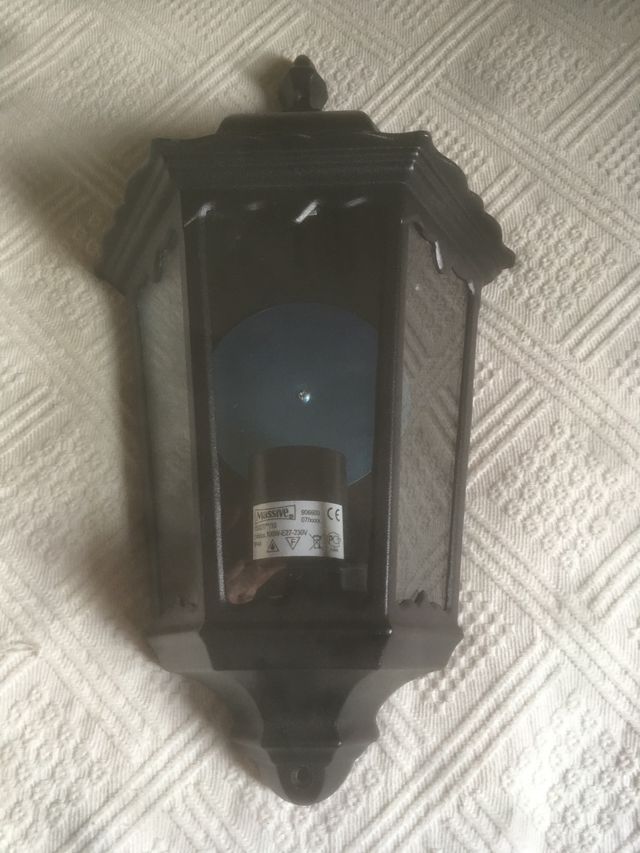 Lámpara pared clásica negra Massive