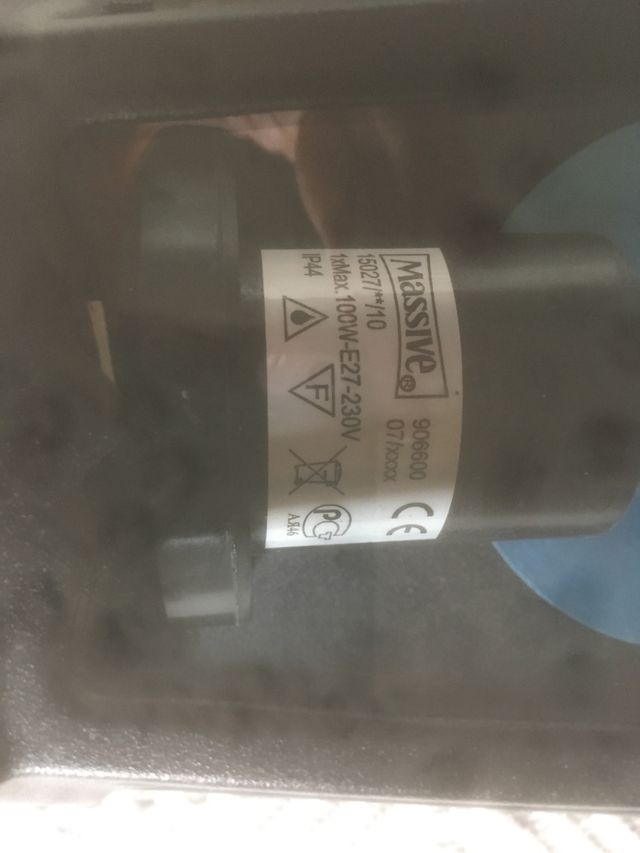 Lámpara pared clásica negra Massive