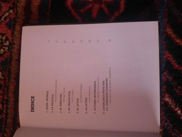 Película clásica Casablanca de Bogart y Bergman