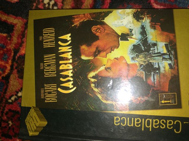 Película clásica Casablanca de Bogart y Bergman