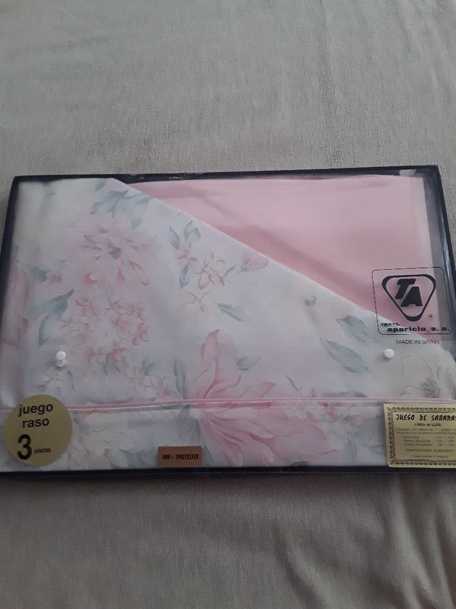 JUEGO SABANAS RASO. CAMA DE 90