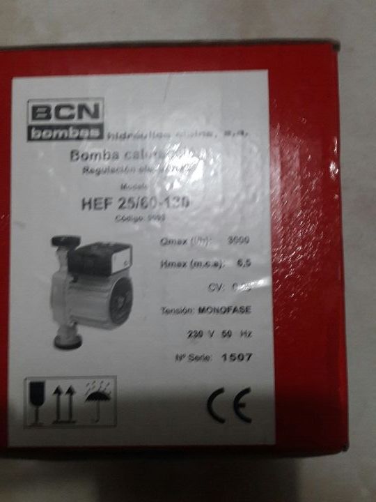 Bomba de caldera NUEVA a estreno