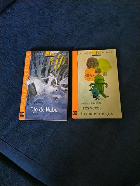 libros ojo de nube y tres veces la mujer de gris