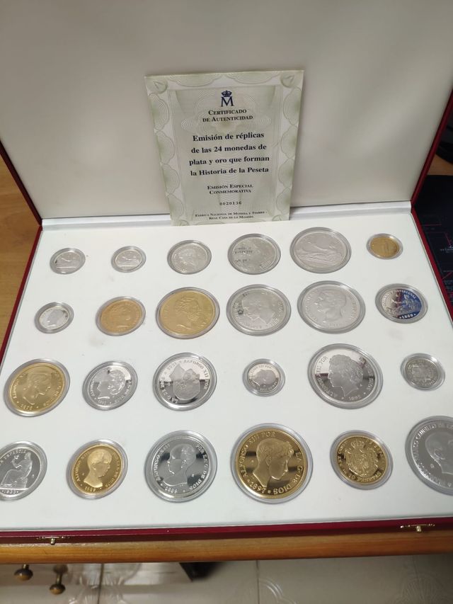 HISTORIA DE LA PESETA.EMISION ESPECIAL PLATA Y ORO