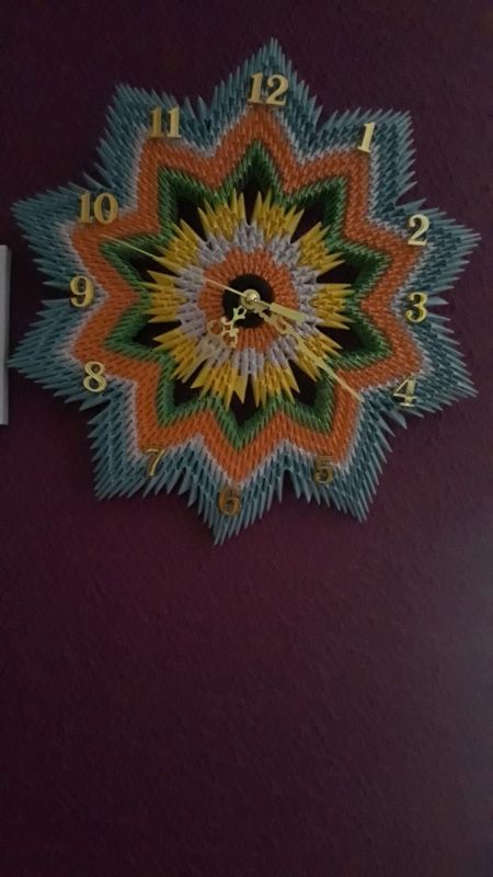 reloj origami 3d