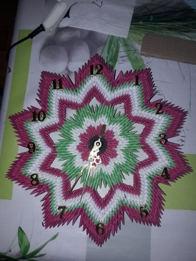 reloj origami 3d
