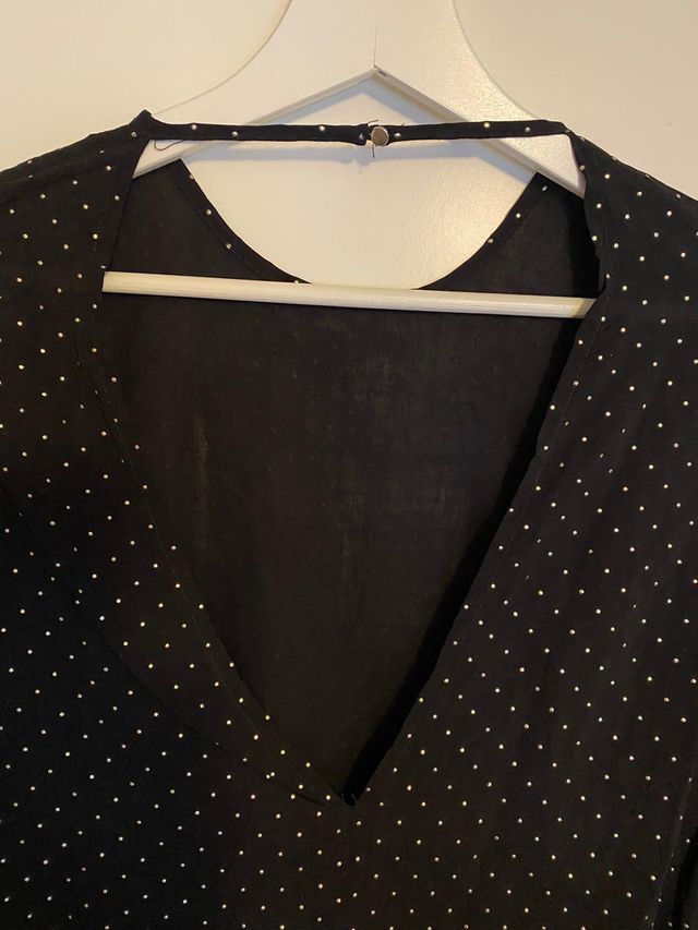 Blusa espalda descubierta negra Stradivarius