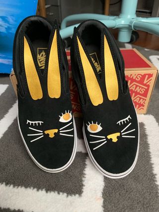 vans slip on 34