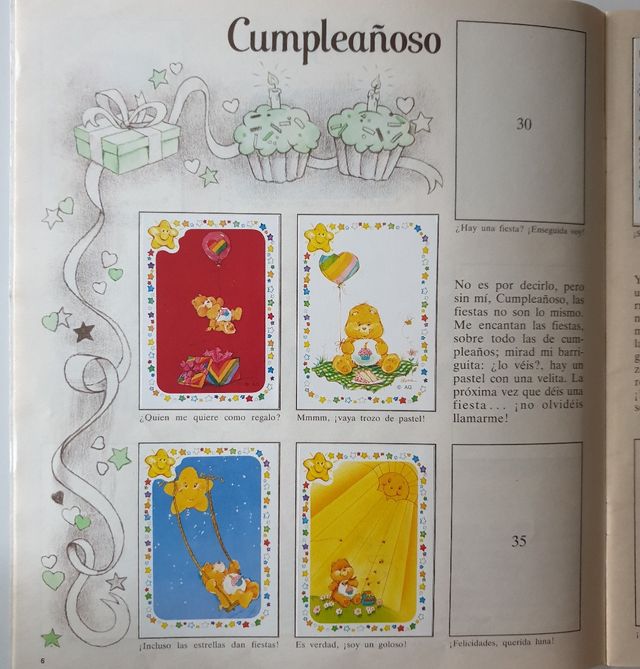 Album de cromos de los osos amorosos 