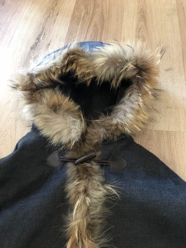 Poncho con capelli veri - Taglia M