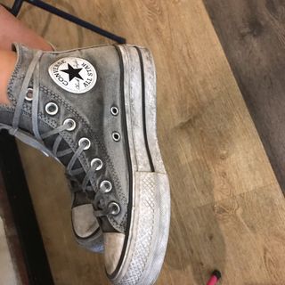 converse de plataforma grises converse de plataforma grises