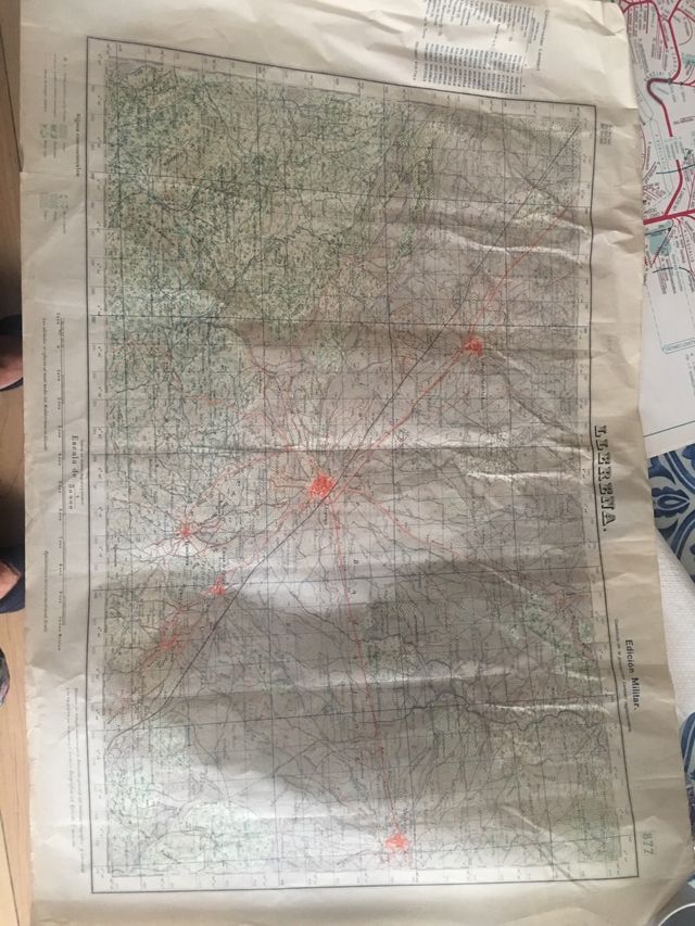 Mapa militar de Llerena de 1946