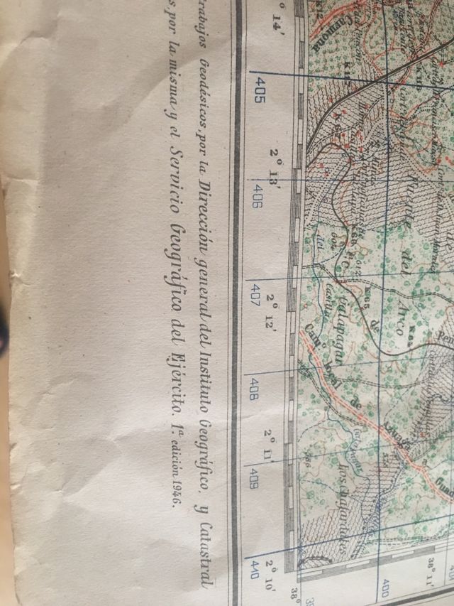 Mapa militar de Llerena de 1946