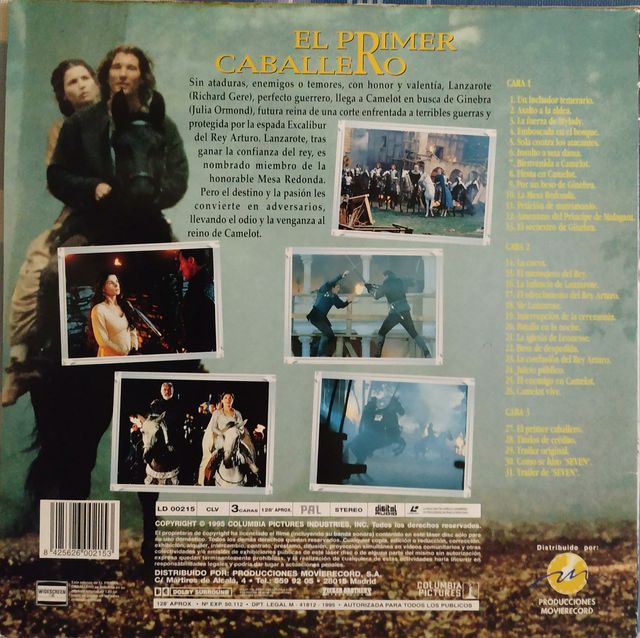 Laser Disc "El Primer Caballero"