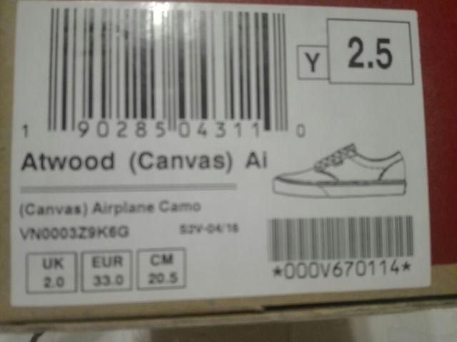 Zapatillas VANS Airplane Camo - Talla 33