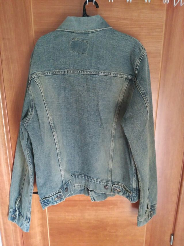 Chaqueta vaquera verde-gastado talla L