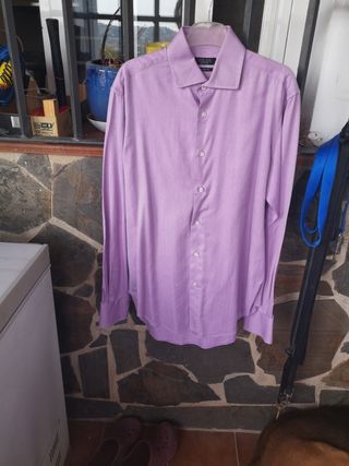 Camisa zara talla 40 morada clara de segunda mano por 7 EUR en Coín en  WALLAPOP