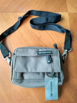 96283 Bolso bandolera color beige capuccino con cremallera central