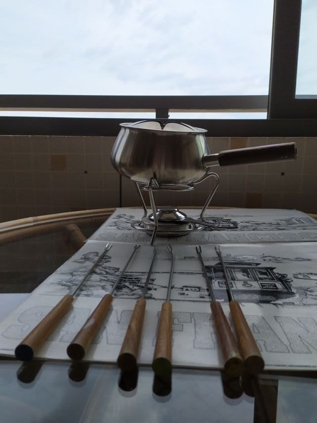 Fondue acero inoxidable