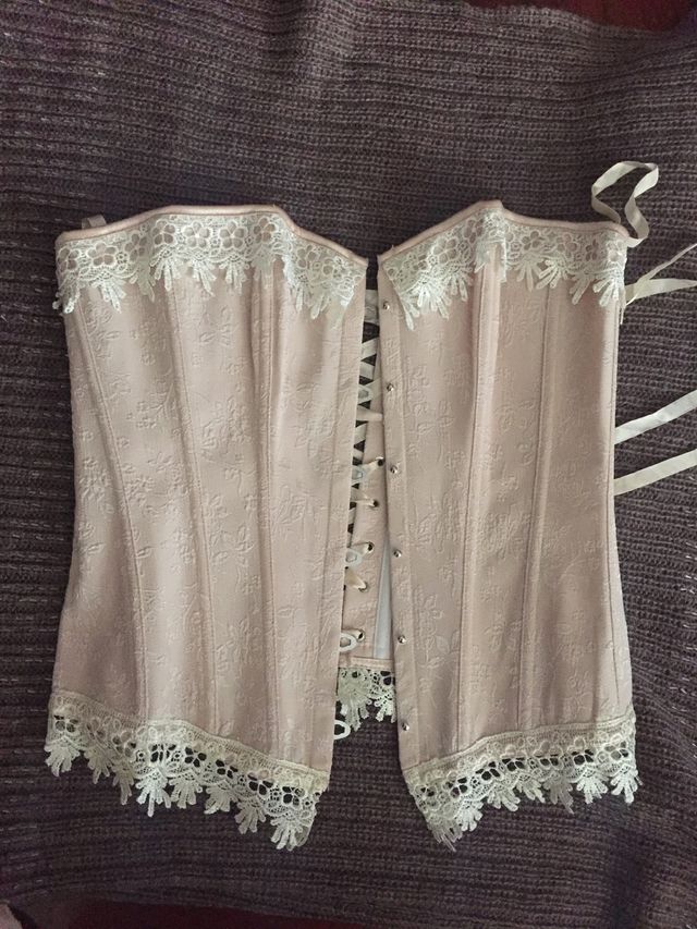 Corpiño bustier rosa palo