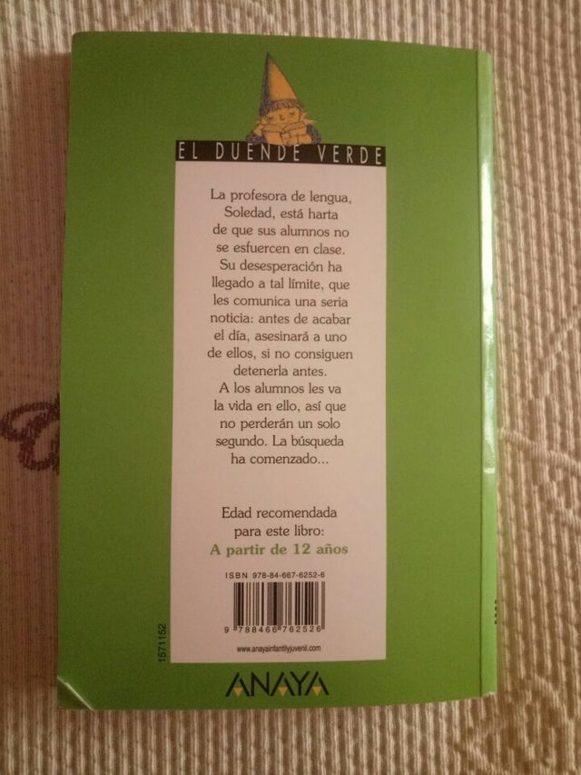 libro lectura el asesinato de la profesora de leng