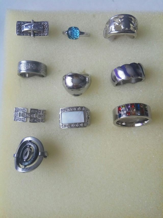 Anillos plata y otros acero nuevas fotos 