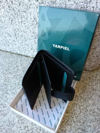 Tarjetero Hombre Cartera Hombre Bifold Tarjetero Cierre En