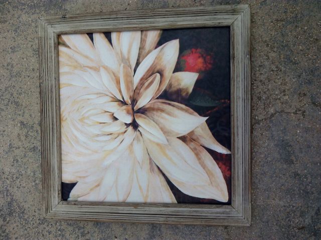 cuadros madera flores 