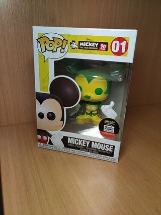 green and yellow mickey funko pop