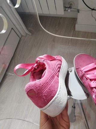 zapatillas puma rosas lazo