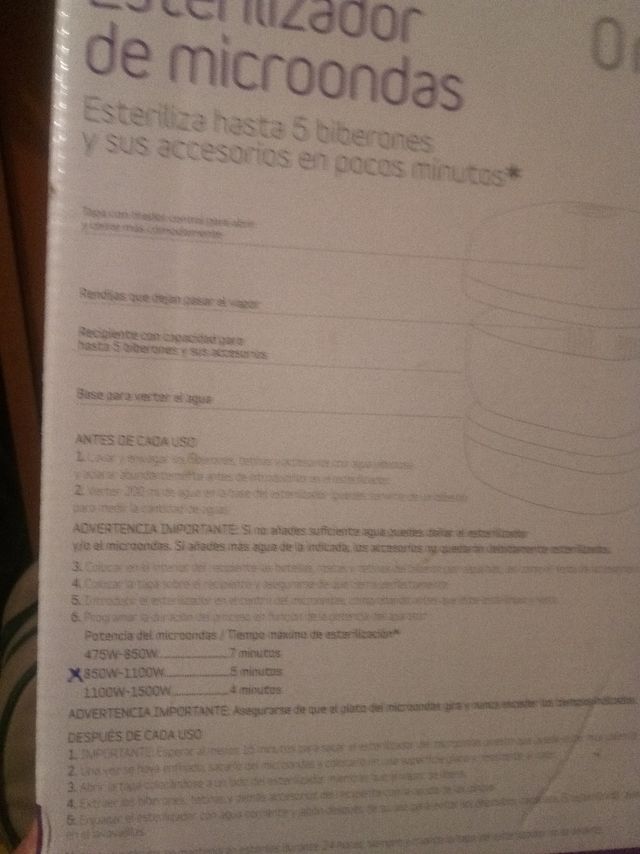 Esterilizador de microondas, mamadeiras ou outras coisas