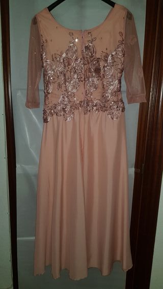 Vestido elegante para fiesta, color rosa palo de segunda mano por 20 EUR en  Valencia en WALLAPOP