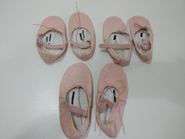 zapatillas ballet, talla 26,27 y 30