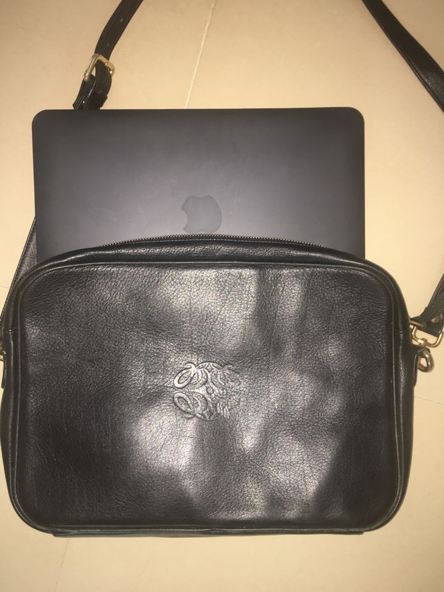 Borsa porta computer in pelle