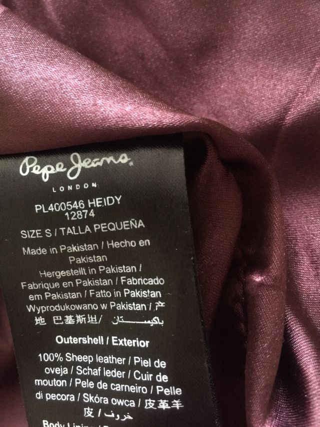 Cazadora de cuero de Pepe Jeans, talla S