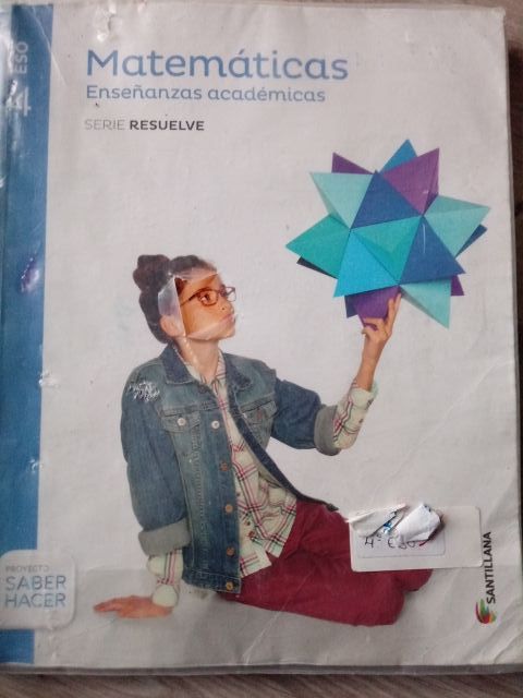 libro matemáticas 4 ESO ISBN 9778468040400