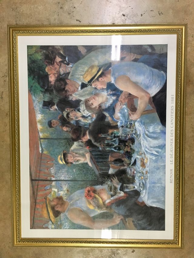 Cuadro con Lámina de Renoir moldura madera grabada