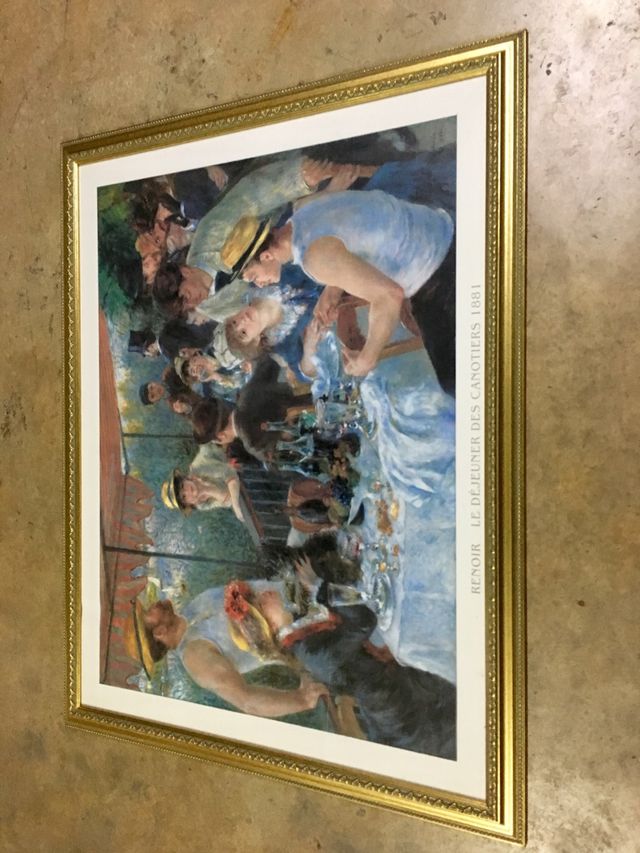 Cuadro con Lámina de Renoir moldura madera grabada