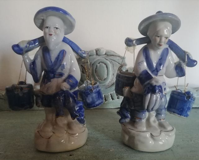 Pareja figuras de porcelana china
