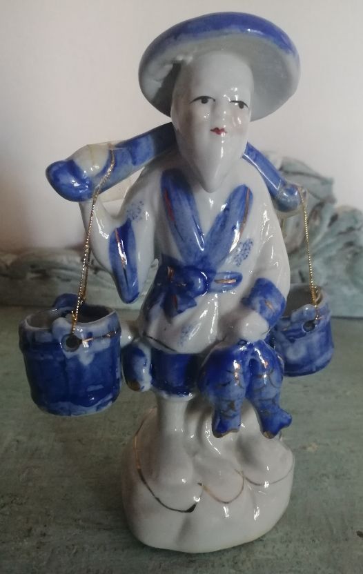 Pareja figuras de porcelana china