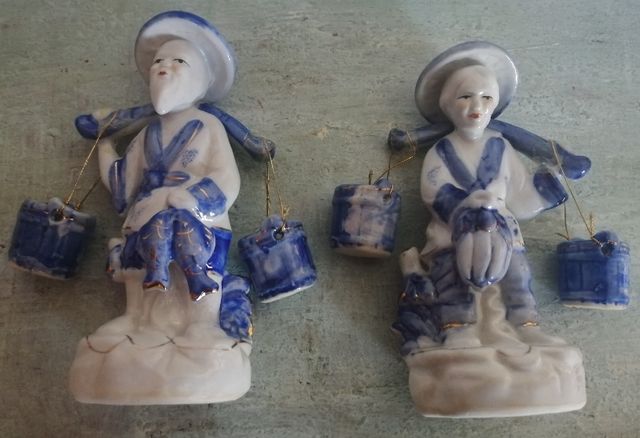 Pareja figuras de porcelana china
