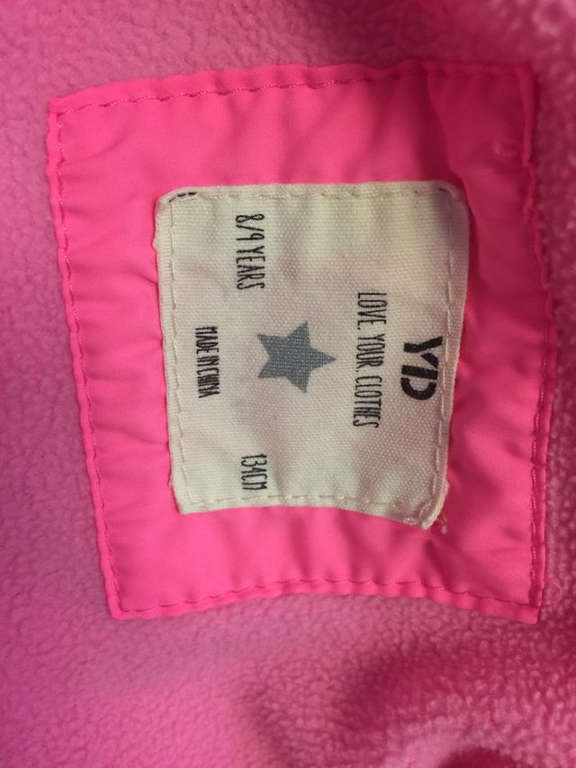 Chaleco color rosa de niña talla 7/8 años