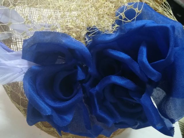 Tocado fiesta azul marino ¡rebajado!