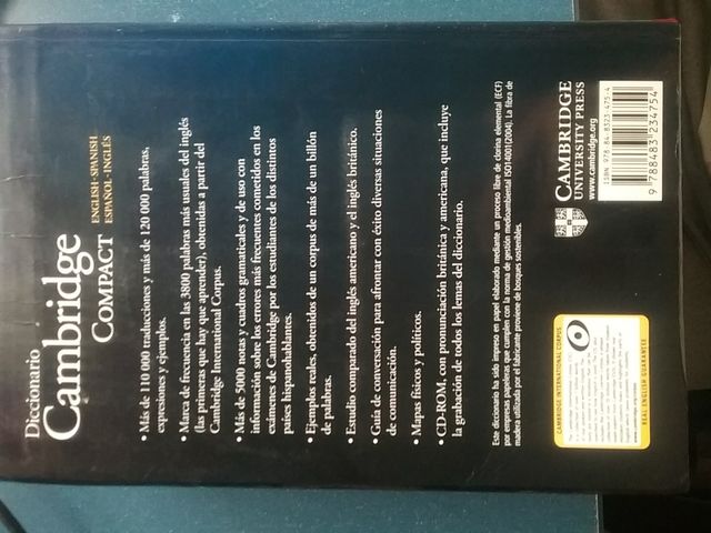 Diccionario Bilingüe Cambridge Español-inglés.