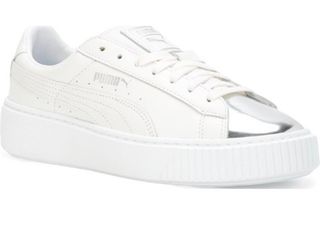 puma basket platform blancas