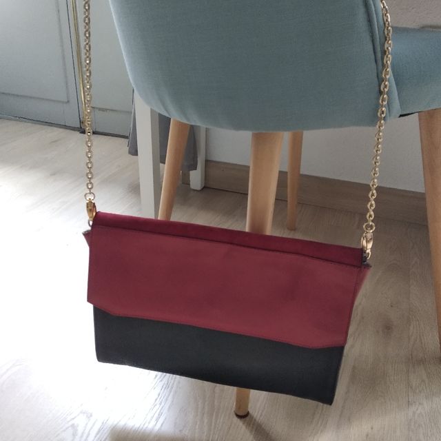 bolso de piel Negro Zara