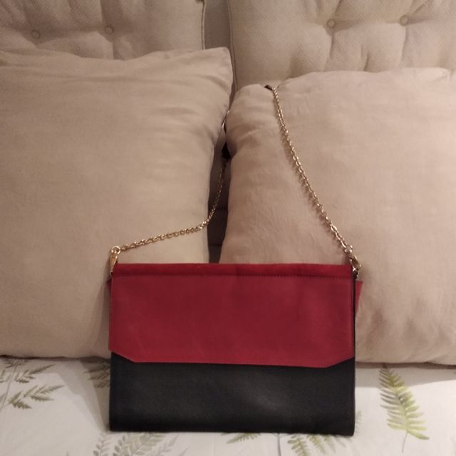 bolso de piel Negro Zara