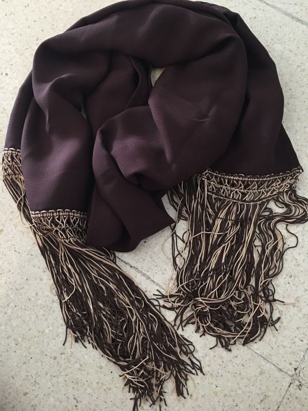 Echarpe marrón hecho a mano